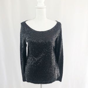J.Crew Long Sleeve Sequin Top Size S